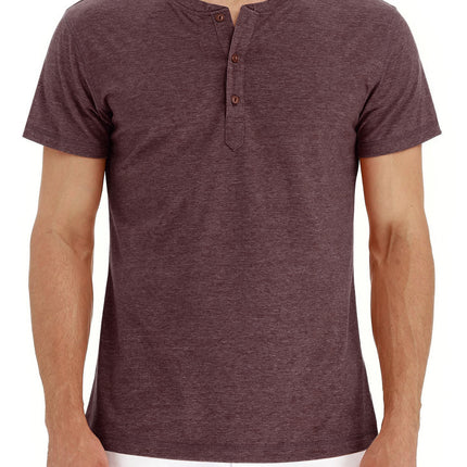 Wholesale Men's Summer Short-sleeved T-shirt Henley Shirt