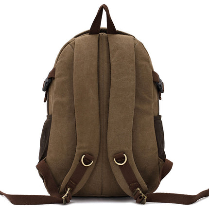 Wholesale Men's Canvas Backpack Laptop Mountain Travel Backpack 