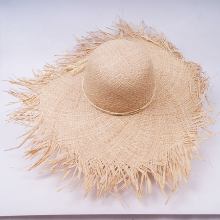 Wholesale Women's Raffia Big Brim Hat Sun Hat Beach Hat