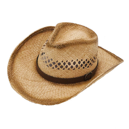 Men and Women Raffia Western Cowboy Hat Sun Hat Beach Hat Straw Hat 