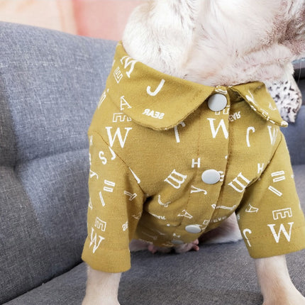 Wholesale Pet Spring Summer Clothes Dog Shirt Thin Printed Bulldog Shirt 