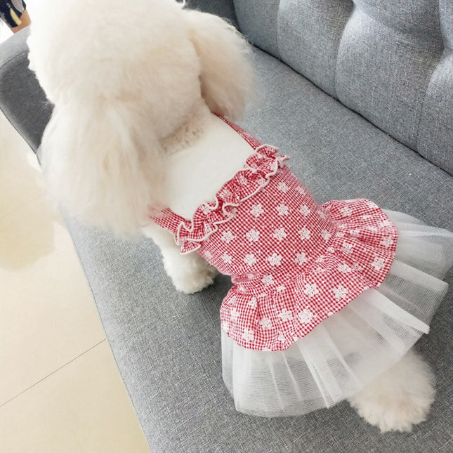 Wholesale Dog Dress Spring Summer Cat Clothes Pet Tutu Dress Teddy Princess Dress