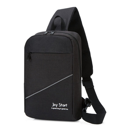Men's Chest Bag Outdoor Leisure USB Bag Multi-purpose Cycling Small Shoulder Bag 