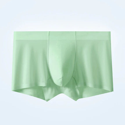 Wholesale Men's Underwear Ice Silk Spring Summer Mulberry Silk Antibacterial Traceless Boxer Briefs