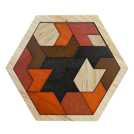 Children, Adults and The Elderly Wooden Fun Ever-changing Honeycomb Puzzle Game