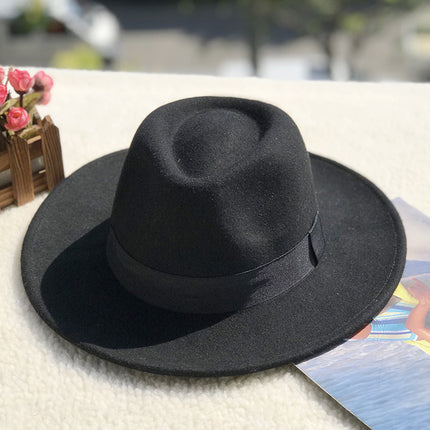Men's and Women's Wool Jazz Hats Retro Woolen Hats British Top Hats Felt Hats