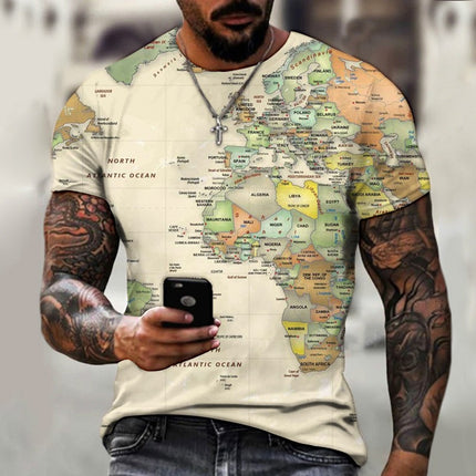 Kurzärmliges Rundhals-T-Shirt mit Rundhalsausschnitt für Sommer-Männer