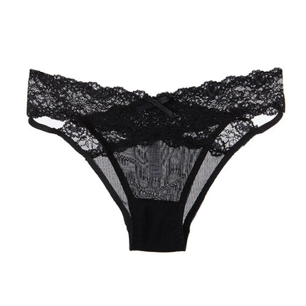 Women's Lace Seamless Triangle Hollow Sexy Transparent Underwear