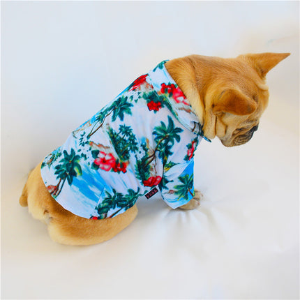 Wholesale Spring Summer Thin Hawaiian Beach Style Pet Clothes Dog Shirt 
