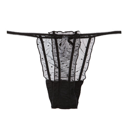 Wholesale Ladies Full Lace Hollow Transparent Sexy Low Waist Panties T-Pants