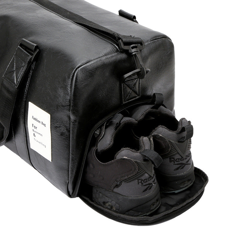 Yoga Sports Training Bag PU Waterproof Portable Short-distance Travel Bag Fitness Bag 