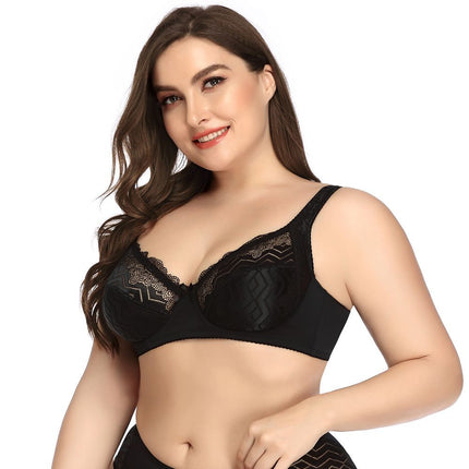 Wholesale Women's Plus Size Ultra-thin Underwire Full Cup Sexy Lace Bra