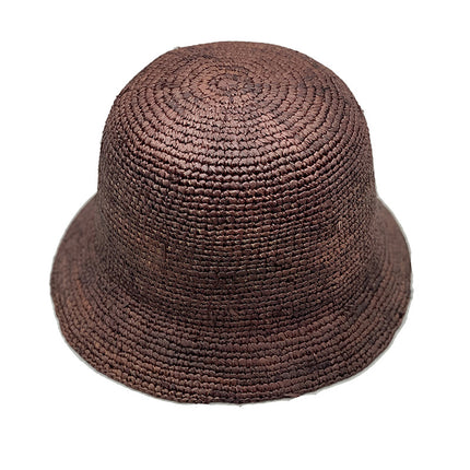 Wholesale Women's Folding Raffia Outdoor Sun Protection Dome Straw Hat 