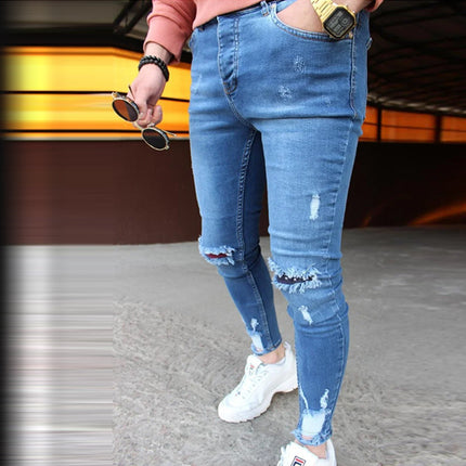 Wholesale Men's Fashion Skinny Ripped Jeans