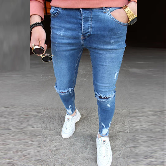 Wholesale Men's Fashion Skinny Ripped Jeans