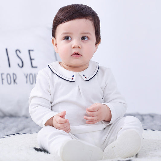 Wholesale Baby Cotton Autumn and Winter Baby Bottom Shirt Set