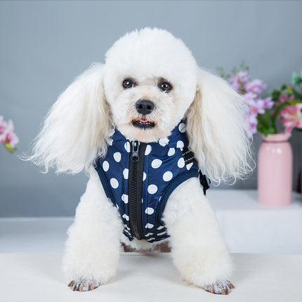 Wholesale Velvet Warm Coat Vest Dog Traction Chest Hooded Pet Padded Coat 