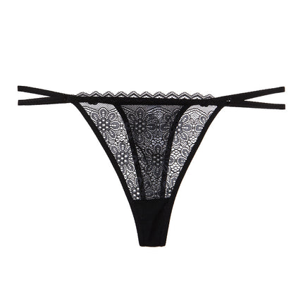 Wholesale Women's Lace Sexy Hot Temptation Transparent Thin Strap Thong
