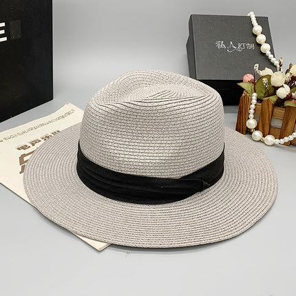 Wholesale Panama Hat Ladies Summer Hat White Straw Sun Hat