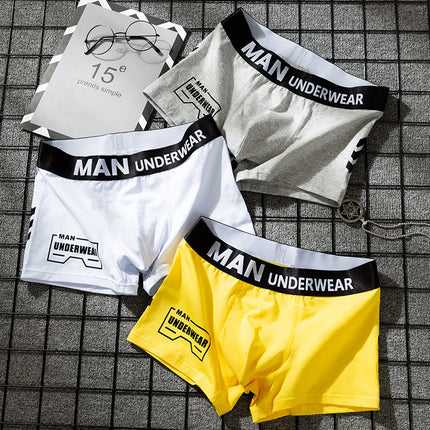 Men's Boxers Pure Cotton Letter Print Breathable Underwear