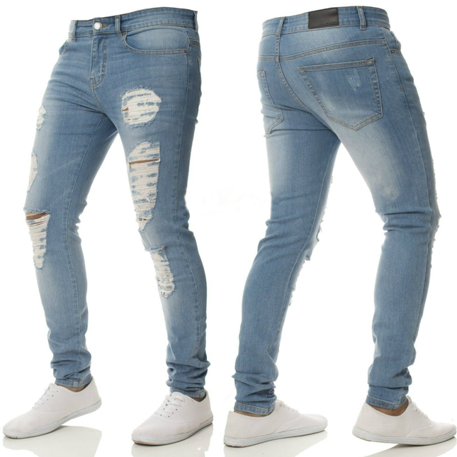 Wholesale Men's Fashion Casual Skinny Jeans