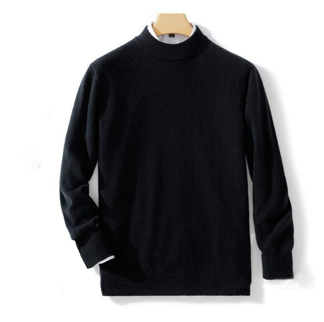 Men's Medium Thick Half Turtleneck Pullover Bottoming Cashmere Sweater