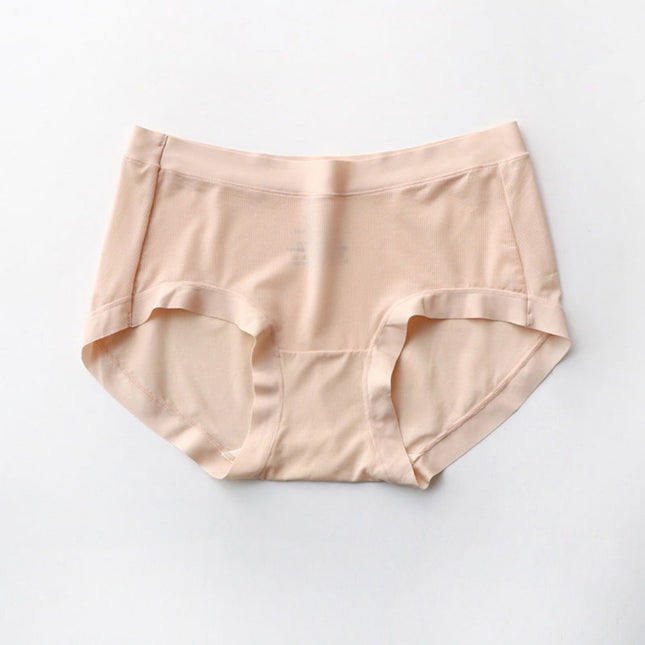 Wholesale Women's Mesh Seamless Mulberry Silk Mid-waist Underwear