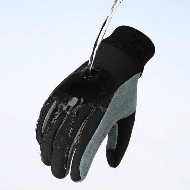 Wholesale Men's Winter Deerskin Touch Screen Outdoor Skiing Cycling Warm Gloves