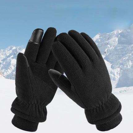 Wholesale Winter Ski Gloves Polar Fleece Touch Screen Wear-resistant Cycling Warm Gloves