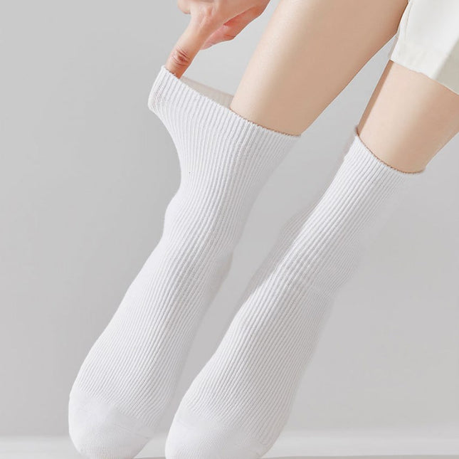 Wholesale Women's Spring  Autumn Pure Cotton Mid-calf Cotton Socks Pile Socks