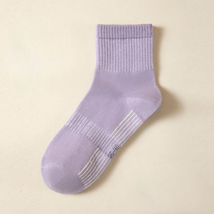 Wholesale Women's/Men's Fall Winter Cotton Solid Color Business Socks