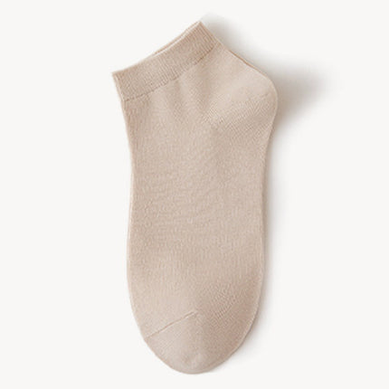 Women's Summer Spring Cotton Solid Color Breathable Sweat-absorbent Socks