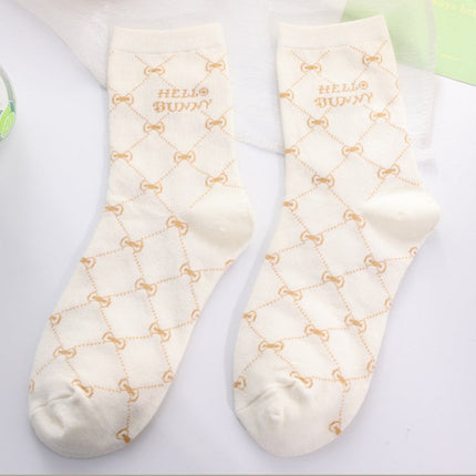 Wholesale Women's Spring and Autumn Cotton Cute Mid-calf Socks
