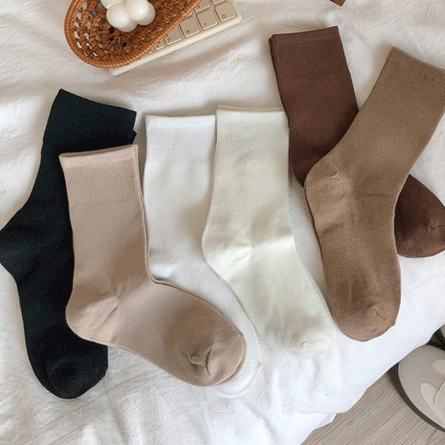 Wholesale Women's Fall Winter Thickened Solid Color Stockings Pile Socks
