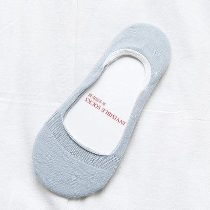 Wholesale Women's Spring Summer Thin Cotton Non-slip Solid Color Boat Socks 