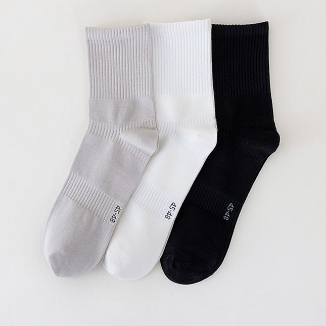 Men's/Women's Solid Color Antibacterial and Deodorant Cotton Socks Sports Socks