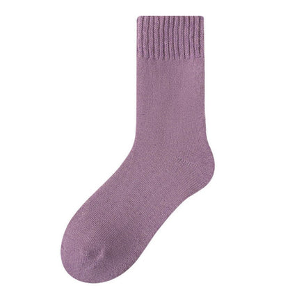 Wholesale Women's Autumn Winter Mid-calf Brushed Thickened Fleece Floor Socks