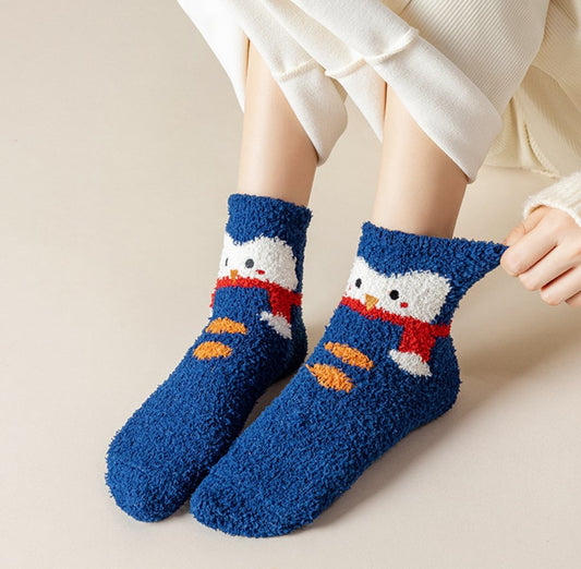 Wholesale Women's Winter Velvet Thickened Warm Gift Christmas Socks