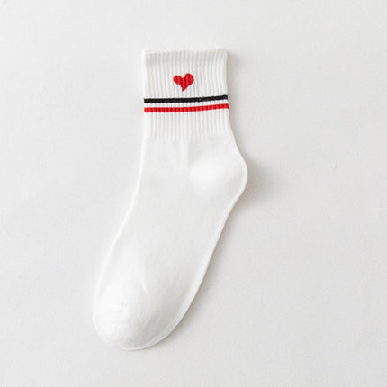 Wholesale Women's Spring Summer Thin Cute Cotton Breathable Cartoon Mid-calf Socks