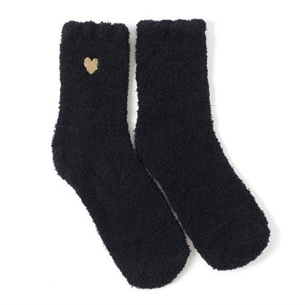 Wholesale Women's Winter Cute Mid-calf Socks Thickened Warm Embroidered Floor Socks