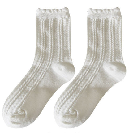 Wholesale Women's Spring and Summer Thin Cotton Cute Mid-calf Socks