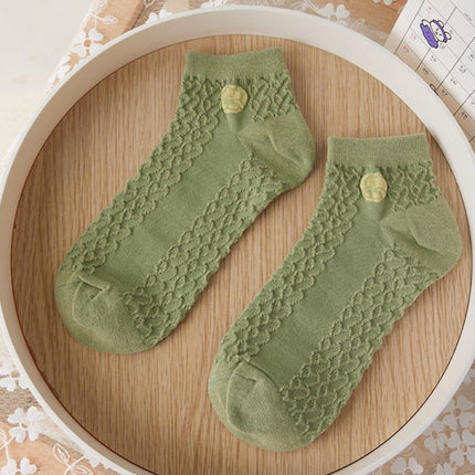 Wholesale Women's Spring and Summer Thin Cute Cotton Boat Socks