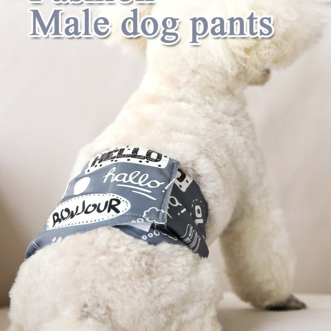 Wholesale Pet Menstrual Belt Washable Printed Dog Menstrual Pants