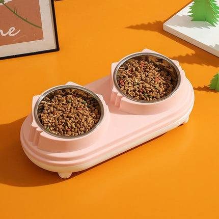 Wholesale Pet Feeding Double Bowl Set Automatic Feeding Cat Bowl Ceramic