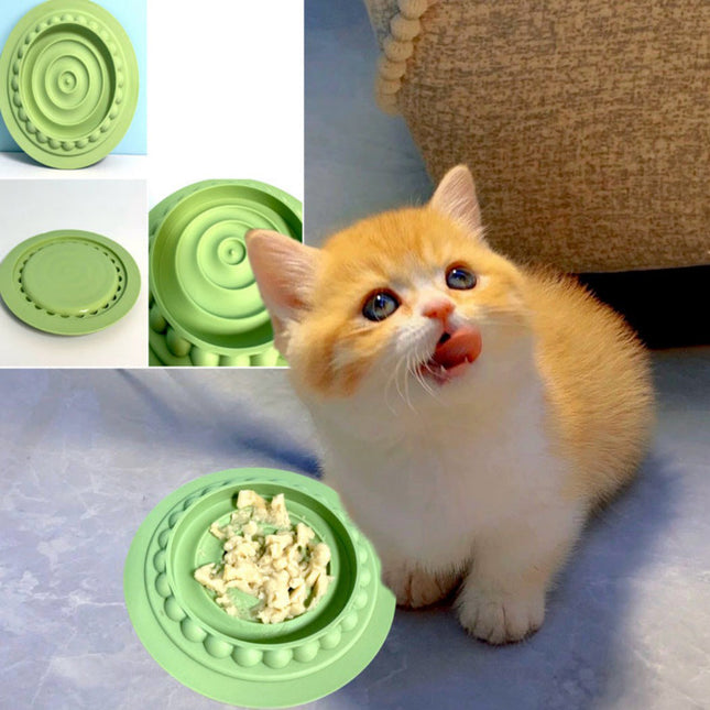 Cat Slow Food Mat Pet Food Bowl Cat Strips Slow Eating Plate Cat Food Utensils 