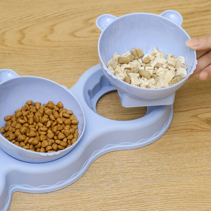 Wholesale Pet Bowl Plastic Dog Bowl Double Bowl Automatic Drinking Water Bowl Cat Bowl 
