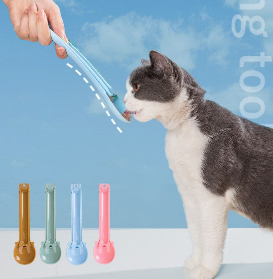 Wholesale Cat Feeder Cat Strip Squeeze Spoon Pet Liquid Snack Feeding Spoon 