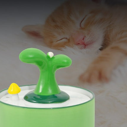 Cat Pet Ceramic Water Dispenser Flowing Water Fountain Cat Water Feeding Automatic Cycle