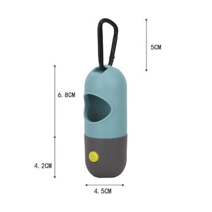 Pet Supplies LED Pet Waste Bag Dispenser with Light Capsule Dog Poop Pickup 