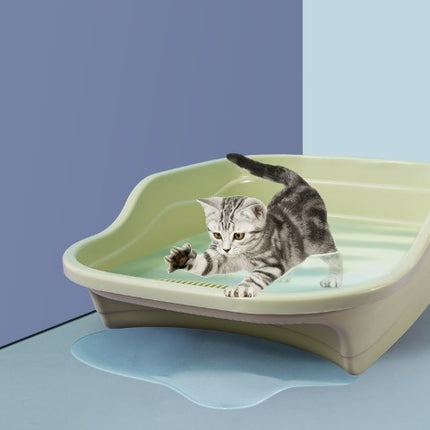 Wholesale Cat Litter Box Open Cat Toilet Large Semi-enclosed Pet Cleaning Supplies